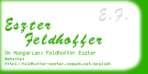 eszter feldhoffer business card